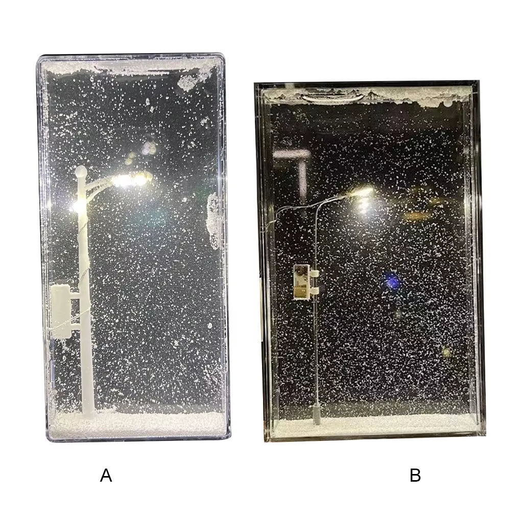 Snow Scene Night Light Desk Light Christmas Crafts Snowy Night Lamp Decor Arts and Crafts Night Street Lamps for Girls