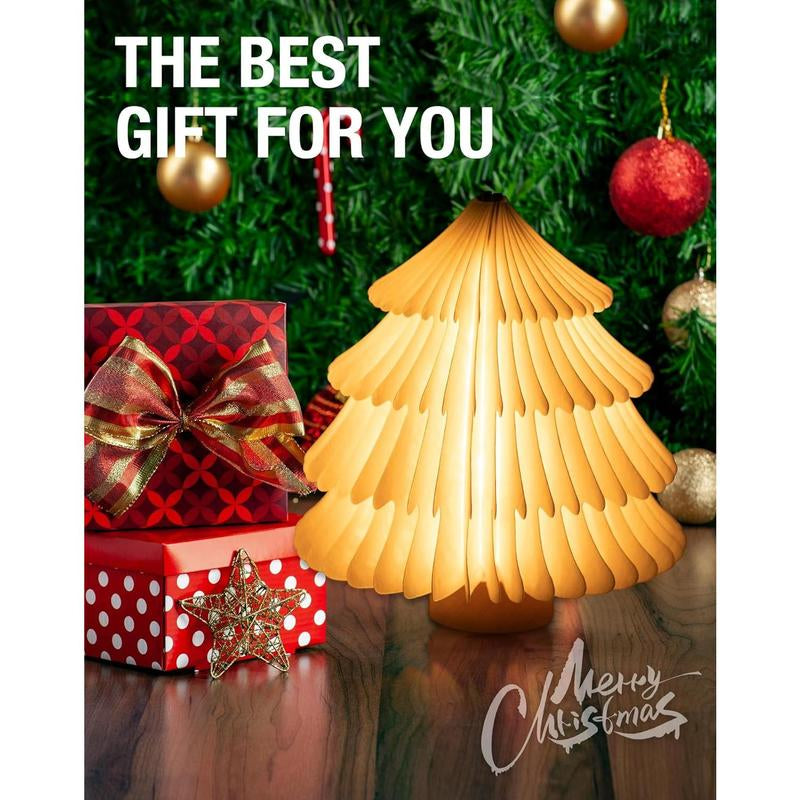 Christmas Tree Lamp, Christmas Decorations with LED Lights, Warm Lighted Tree Lamp for Home Decor, Novelty Table Lamp for Bedroom (Beech)