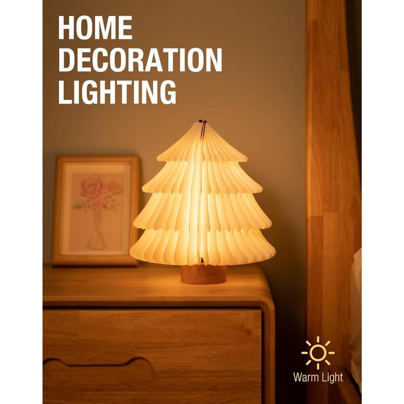 Christmas Tree Lamp, Christmas Decorations with LED Lights, Warm Lighted Tree Lamp for Home Decor, Novelty Table Lamp for Bedroom (Beech)