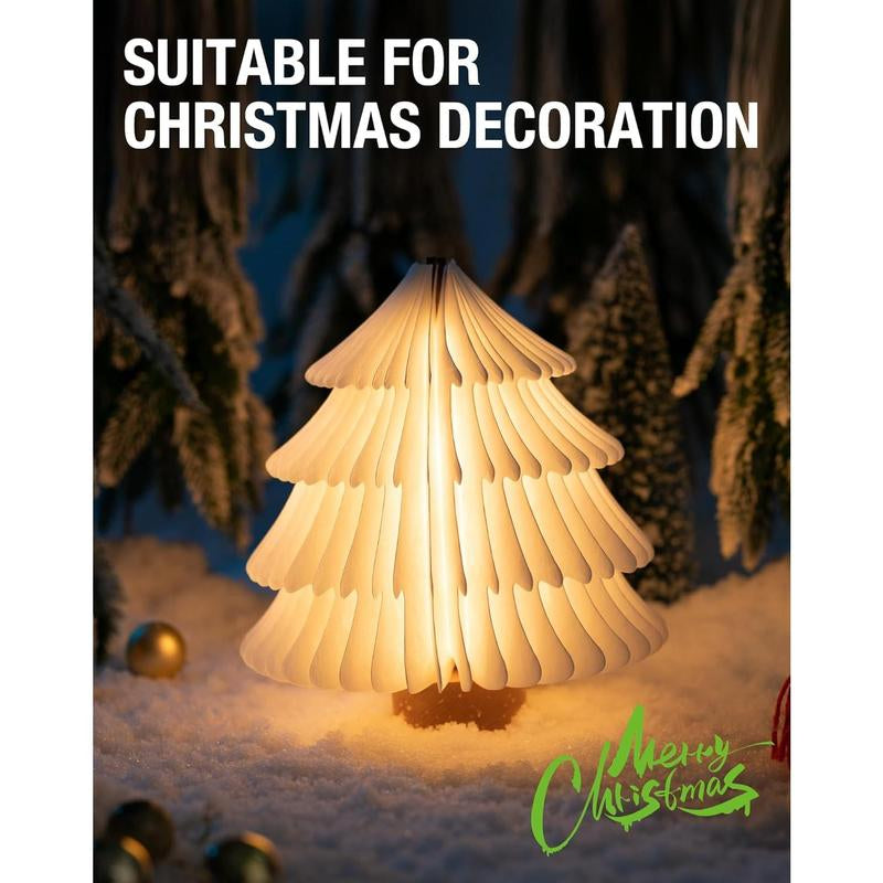 Christmas Tree Lamp, Christmas Decorations with LED Lights, Warm Lighted Tree Lamp for Home Decor, Novelty Table Lamp for Bedroom (Beech)